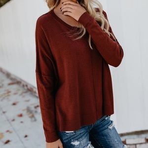 Vici collection NWT Ryleigh sweater in Rust